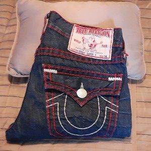 True Religion Ricky Super T Straight Leg Jeans 32